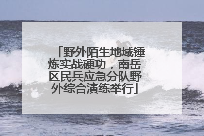 野外陌生地域锤炼实战硬功，南岳区民兵应急分队野外综合演练举行