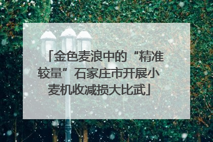 金色麦浪中的“精准较量”石家庄市开展小麦机收减损大比武