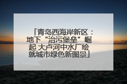 青岛西海岸新区：地下“治污堡垒”崛起 大卢河中水厂绘就城市绿色新图景