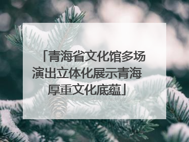 青海省文化馆多场演出立体化展示青海厚重文化底蕴