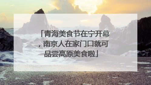 青海美食节在宁开幕，南京人在家门口就可品尝高原美食啦