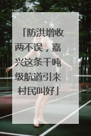 防洪增收两不误，嘉兴这条千吨级航道引来村民叫好