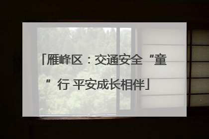 雁峰区：交通安全“童”行 平安成长相伴