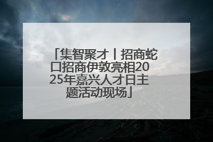 集智聚才丨招商蛇口招商伊敦亮相2025年嘉兴人才日主题活动现场