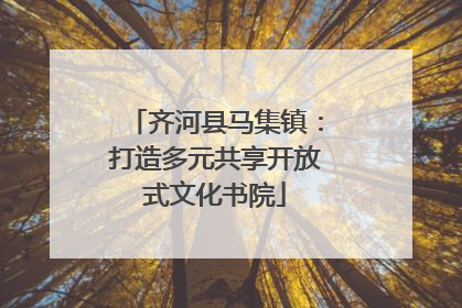 齐河县马集镇：打造多元共享开放式文化书院