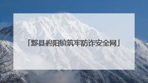 黟县碧阳镇筑牢防诈安全网