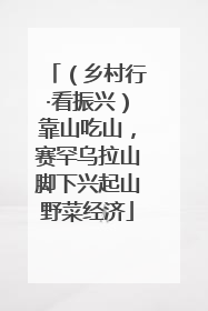（乡村行·看振兴）靠山吃山，赛罕乌拉山脚下兴起山野菜经济