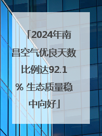 2024年南昌空气优良天数比例达92.1% 生态质量稳中向好