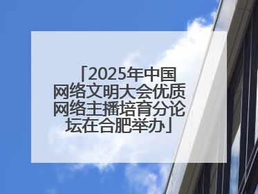 2025年中国网络文明大会优质网络主播培育分论坛在合肥举办