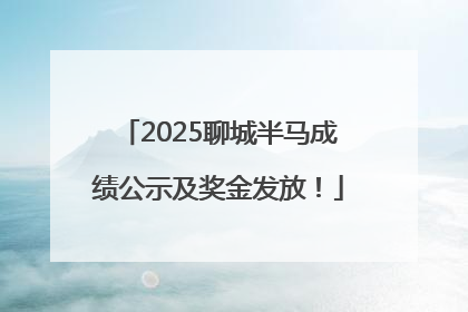 2025聊城半马成绩公示及奖金发放！