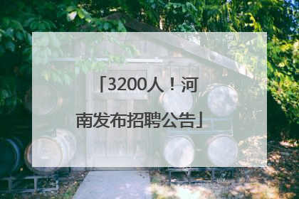 3200人！河南发布招聘公告