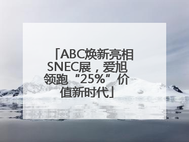 ABC焕新亮相SNEC展，爱旭领跑“25%”价值新时代